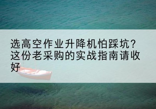 宾县高空作业升降机厂家推荐-选高空作业升降机怕踩坑？这份老采购的实战指南请收好