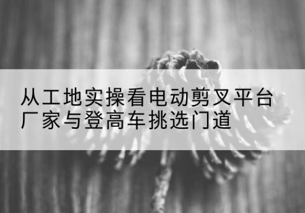 宾县电动剪叉升降平台厂家-从工地实操看电动剪叉平台厂家与登高车挑选门道